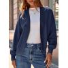imageDokotoo Womens 2025 Trendy Casual Open Front Long Sleeve Chunky Warm Cardigan SweaterBlue