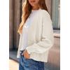 imageDokotoo Womens 2025 Trendy Casual Open Front Long Sleeve Chunky Warm Cardigan SweaterWhite