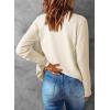 imageDokotoo Womens Cardigan Wool Blend Long Sleeve Button Down Sweaters for Women Casual Hollow Out Knit TopsBeige