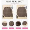 imageDokotoo Womens Cardigan Wool Blend Long Sleeve Button Down Sweaters for Women Casual Hollow Out Knit TopsCoffee