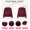 imageDokotoo Womens Cardigan Wool Blend Long Sleeve Button Down Sweaters for Women Casual Hollow Out Knit TopsRed