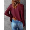 imageDokotoo Womens Cardigan Wool Blend Long Sleeve Button Down Sweaters for Women Casual Hollow Out Knit TopsRed