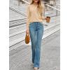 imageDokotoo Womens Cashmere Sweaters 2025 Long Sleeve Crewneck Casual Tops Lightweight Wool Pullover Jumper ShirtsBeige