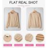 imageDokotoo Womens Cashmere Sweaters 2025 Long Sleeve Crewneck Casual Tops Lightweight Wool Pullover Jumper ShirtsBeige