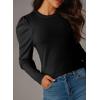 imageDokotoo Womens Cashmere Sweaters 2025 Long Sleeve Crewneck Casual Tops Lightweight Wool Pullover Jumper ShirtsBlack
