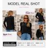 imageDokotoo Womens Cashmere Sweaters 2025 Long Sleeve Crewneck Casual Tops Lightweight Wool Pullover Jumper ShirtsBlack