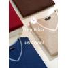 imageDokotoo Womens Cashmere Sweaters Dressy Casual Long Sleeve V Neck Lightweight Ribbed Knit Wool Pullover Jumper TopBrown