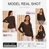 imageDokotoo Womens Cashmere Sweaters Dressy Casual Long Sleeve V Neck Lightweight Ribbed Knit Wool Pullover Jumper TopBrown