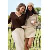 imageDokotoo Womens Cashmere Sweaters Dressy Casual Long Sleeve V Neck Lightweight Ribbed Knit Wool Pullover Jumper TopGray