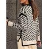 imageDokotoo Womens Casual Cross Jacquard Sweaters 2025 Crewneck Long Sleeve Fall Winter Warm Knit Pullover Tops ClothesBlack