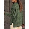 imageDokotoo Womens Casual Cross Jacquard Sweaters 2025 Crewneck Long Sleeve Fall Winter Warm Knit Pullover Tops ClothesBlackish Green
