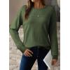 imageDokotoo Womens Casual Long Sleeve Wool Hollow Out Sweaters for Women 2025 Trendy Lightweight Crochet Pullover TopsBlackish Green