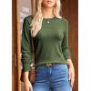 imageDokotoo Womens Casual Long Sleeve Wool Hollow Out Sweaters for Women 2025 Trendy Lightweight Crochet Pullover TopsBlackish Green