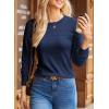 imageDokotoo Womens Casual Long Sleeve Wool Hollow Out Sweaters for Women 2025 Trendy Lightweight Crochet Pullover TopsDirty Blue