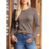 imageDokotoo Womens Casual Long Sleeve Wool Hollow Out Sweaters for Women 2025 Trendy Lightweight Crochet Pullover TopsGoat