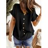imageDokotoo Womens Summer Tops Crewneck Lace Crochet Short Sleeve Shirts Casual Chiffon Blouses1 Black