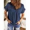 imageDokotoo Womens Summer Tops Crewneck Lace Crochet Short Sleeve Shirts Casual Chiffon Blouses1 Blue