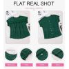 imageDokotoo Womens Summer Tops Crewneck Lace Crochet Short Sleeve Shirts Casual Chiffon Blouses1 Dark Green