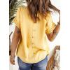 imageDokotoo Womens Summer Tops Crewneck Lace Crochet Short Sleeve Shirts Casual Chiffon Blouses1 Yellow
