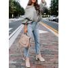 imageDokotoo Womens Sweater 2025 Fall Winter Long Sleeve Casual Tops Ribbed Hem Knitwear Lantern Pullover SweaterGray