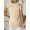 imageDokotoo Womens Sweaters Crewneck Cable Knit Vest Tops for Women 2025 Fall Fashion Clothing Cap Sleeve Sweater VestBeige