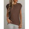 imageDokotoo Womens Sweaters Crewneck Cable Knit Vest Tops for Women 2025 Fall Fashion Clothing Cap Sleeve Sweater VestChestnut