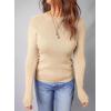 imageDokotoo Womens Wool Blend Sweater Warm Soft Lightweight Long Sleeve Crew Neck Solid Basic Tops Regular FitApricot