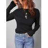 imageDokotoo Womens Wool Blend Sweater Warm Soft Lightweight Long Sleeve Crew Neck Solid Basic Tops Regular FitBlack