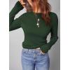 imageDokotoo Womens Wool Blend Sweater Warm Soft Lightweight Long Sleeve Crew Neck Solid Basic Tops Regular FitBlackish Green
