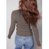 imageDokotoo Womens Wool Blend Sweater Warm Soft Lightweight Long Sleeve Crew Neck Solid Basic Tops Regular FitDark Coffee