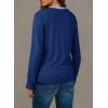 imageDokotoo Womens Wool Button Down Lightweight Cardigans Long Sleeve Casual Crew Neck Soft Knit Cardigan Sweaters TopsSail Blue