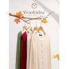 imageDokotoo Womens Wool Button Down Lightweight Cardigans Long Sleeve Casual Crew Neck Soft Knit Cardigan Sweaters TopsVineyard Green