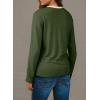 imageDokotoo Womens Wool Button Down Lightweight Cardigans Long Sleeve Casual Crew Neck Soft Knit Cardigan Sweaters TopsVineyard Green