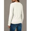 imageDokotoo Womens Wool Button Down Lightweight Cardigans Long Sleeve Casual Crew Neck Soft Knit Cardigan Sweaters TopsWhite