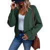 imageDokotoo Womens 2025 Trendy Casual Open Front Long Sleeve Chunky Warm Cardigan SweaterGreen