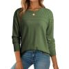 imageDokotoo Womens Casual Long Sleeve Wool Hollow Out Sweaters for Women 2025 Trendy Lightweight Crochet Pullover TopsBlackish Green
