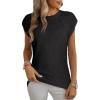 imageDokotoo Womens Sweaters Crewneck Cable Knit Vest Tops for Women 2025 Fall Fashion Clothing Cap Sleeve Sweater VestBlack