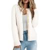imageDokotoo Womens Wool Button Down Lightweight Cardigans Long Sleeve Casual Crew Neck Soft Knit Cardigan Sweaters TopsWhite