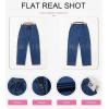 imageDokotoo Jeans for Women Casual High Waisted Straight Wide Leg Pants Loose Cargo Denim Pants with PocketsDark Blue