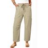 imageDokotoo Jeans for Women Casual High Waisted Straight Wide Leg Pants Loose Cargo Denim Pants with PocketsKhaki