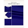 imageDokotoo Fall Dresses for Women 2025 Long Sleeve V Neck Smocked Empire Waist Ruffle Tiered Casual Split Maxi DressDark Blue
