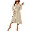 imageDokotoo Maxi Dresses Fashion Clothing Fall Dresses 2025 Casual Long Sleeve Wedding Guest SundressApricot