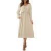 imageDokotoo Maxi Dresses Fashion Clothing Fall Dresses 2025 Casual Long Sleeve Wedding Guest SundressApricot