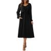 imageDokotoo Maxi Dresses Fashion Clothing Fall Dresses 2025 Casual Long Sleeve Wedding Guest SundressBlack