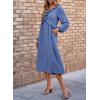imageDokotoo Maxi Dresses Fashion Clothing Fall Dresses 2025 Casual Long Sleeve Wedding Guest SundressBlue