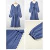 imageDokotoo Maxi Dresses Fashion Clothing Fall Dresses 2025 Casual Long Sleeve Wedding Guest SundressBlue