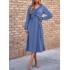 imageDokotoo Maxi Dresses Fashion Clothing Fall Dresses 2025 Casual Long Sleeve Wedding Guest SundressBlue