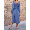imageDokotoo Maxi Dresses Fashion Clothing Fall Dresses 2025 Casual Long Sleeve Wedding Guest SundressBlue