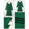 imageDokotoo Maxi Dresses Fashion Clothing Fall Dresses 2025 Casual Long Sleeve Wedding Guest SundressDark Green