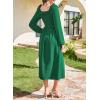 imageDokotoo Maxi Dresses Fashion Clothing Fall Dresses 2025 Casual Long Sleeve Wedding Guest SundressDark Green